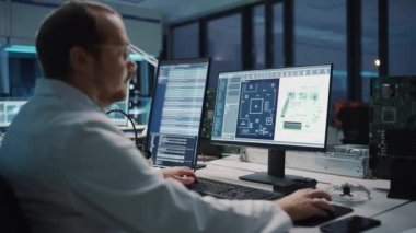 Elektronik Geliştirme Fabrikası Bilgisayarı Kullanan Adam