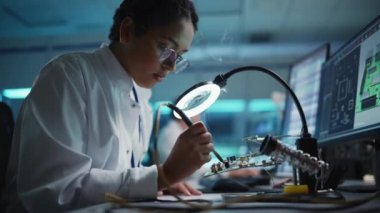 Elektronik Geliştirme Tesisi Kadın Bilimadamı Lehim Kartı