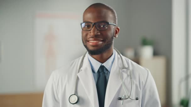 Portrait Successful Doctor — Stock Video