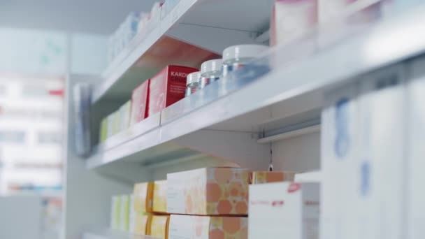 Półka na leki farmaceutyczne — Wideo stockowe