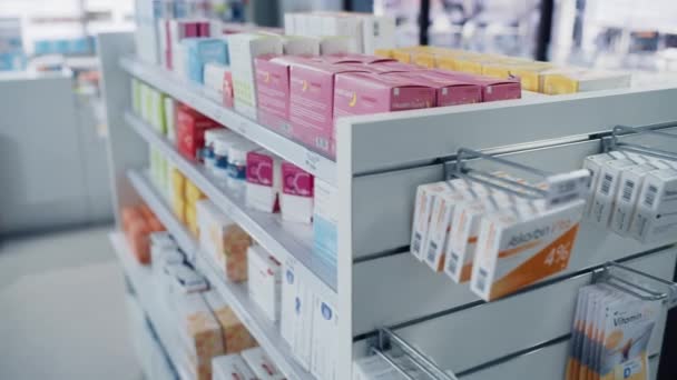 Pharmacie étagère de médecine — Video