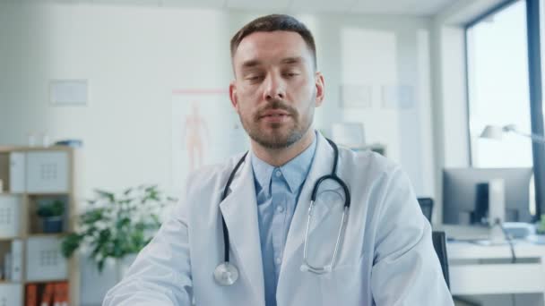 Kantor Bicara Dokter Web — Stok Video