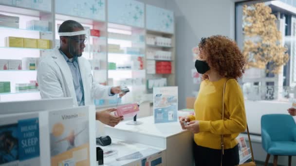 Pharmacie Pharmacien Commander Clients Acheter Médecine — Video