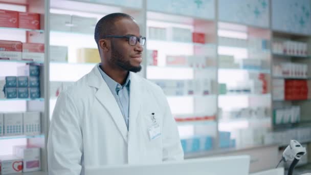 Farmacia farmacista Checkout — Video Stock