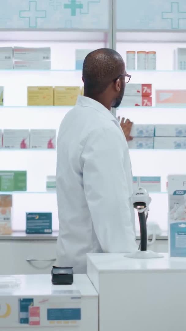 Comptoir de pharmacie vidéo verticale — Video