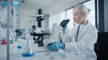 Laboratuvarda Kadın Bilim Adamı Çalışıyor