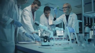 Laboratuvarda Çeşitli Takım Bilim Adamları Çalışıyor