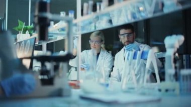 Laboratuvarda Çeşitli Takım Bilim Adamları Çalışıyor