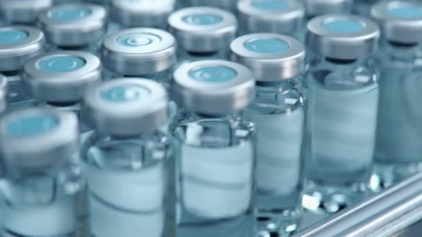 Covid 19疫苗生产输送带 — 图库视频影像