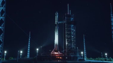 VFX Roket Fırlatması Gece Yaklaştır