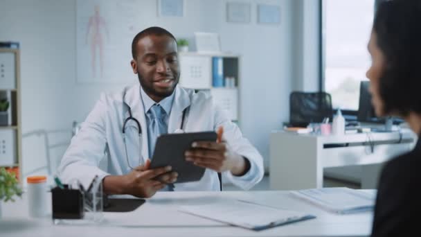 Medical Doctor Explaining Mammography Test Result to a Patient — Stock Video