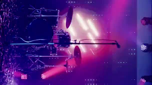 Verticale beelden Rock Concert Stage — Stockvideo