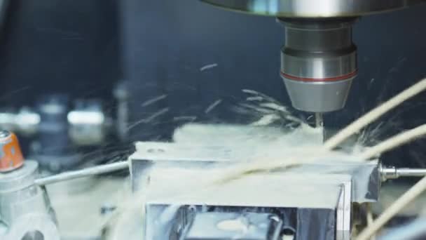 工业钻探机用水冷却生产细节. — 图库视频影像