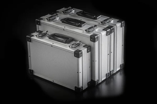Cajas de aluminio caja de metal — Foto de Stock