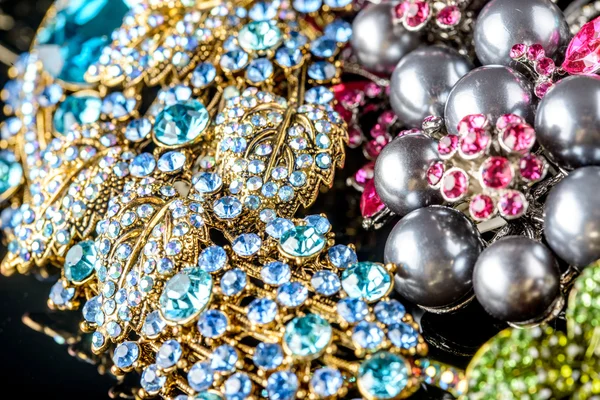 Precious jewellery brooches — Stock Photo, Image