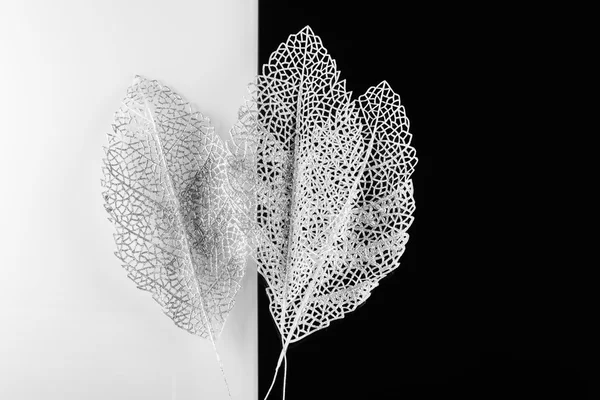 silver decorative leaves