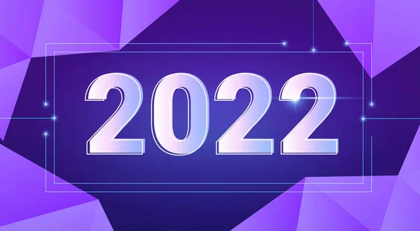 2022 Новорічний Банер Абстрактний Футуристичний Банер Листівок Флаєрів — стоковий вектор