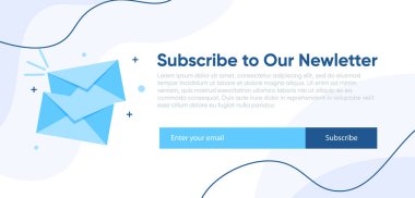 Abonelik afişi, e-posta pazarlaması. Haberlere, terfilere abone ol. Biçim gönder