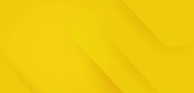 Abstract yellow halftone wide elegant banner design. Bright sunny yellow dynamic abstract background. Banner for sales, events, and marketing