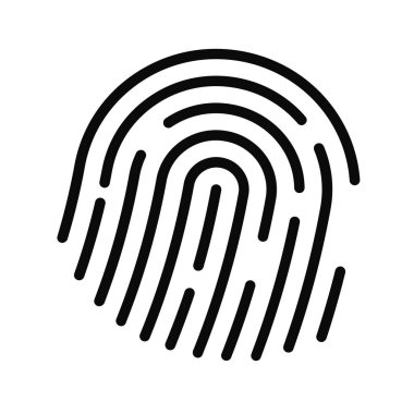 Vector fingerprint icon. Touch ID icon for the web and apps. isolated on a white background.