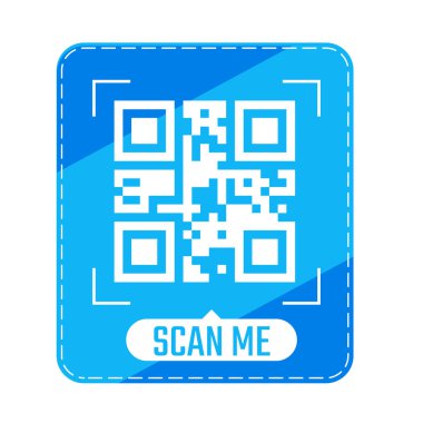 Beni tara. Akıllı telefon için şablon kodu QR. Ödeme için Qr kodu.