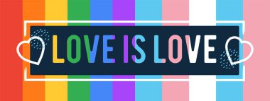 Aşk aşk bayrağıdır. İki bayraklı Lgbt ve bir transseksüel işaretiyle.
