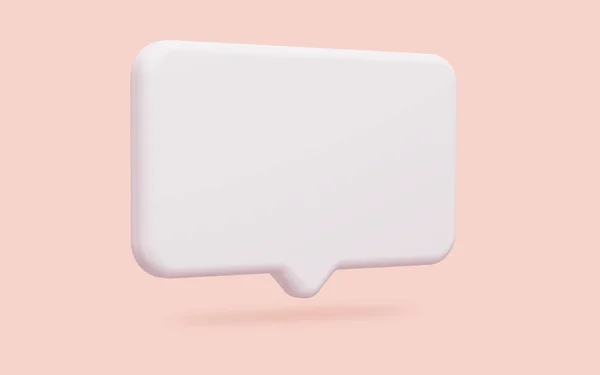 Witte Mockup Speech Bubble Pasteltinten Destructie — Stockfoto