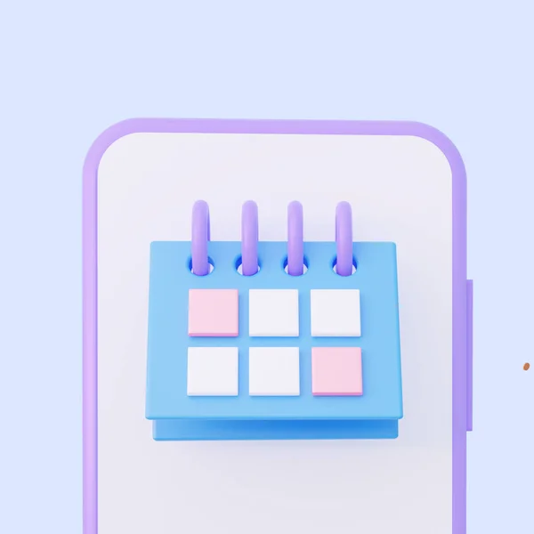 Kalender Plannen Telefoon Destructie — Stockfoto