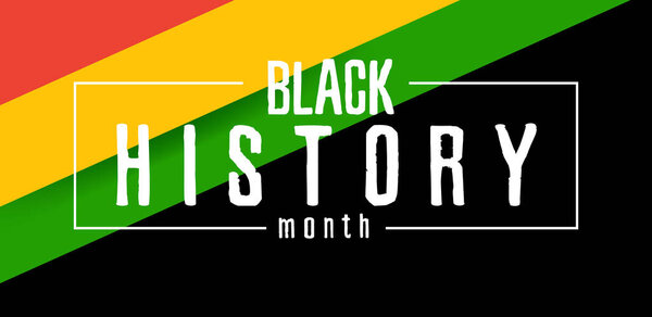 African-American History Month. Horizontal vector banner