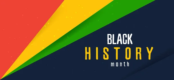 Fira Black History månad. Horisontell banderoll. — Stock vektor