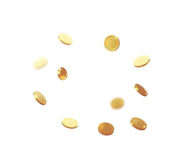 Beyaz arka planda izole edilmiş basit evrensel paralar. 3d oluşturma