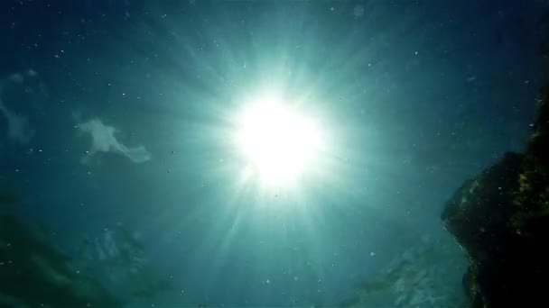 灿烂的阳光穿过水 — 图库视频影像