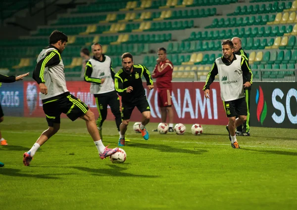 Zilina, Eslovaquia - 08 de octubre de 2014: Jugadores del equipo nacional España — Foto de Stock