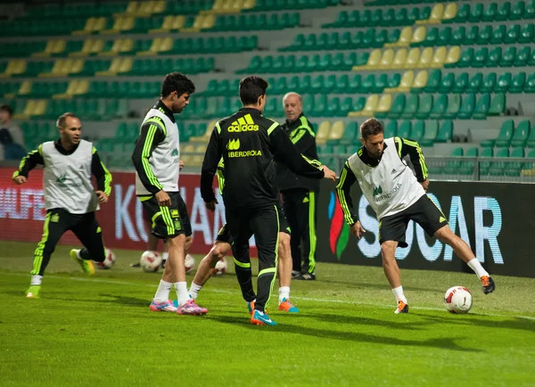 Zilina, Slovakien - 8 oktober 2014: Spanien nationella lagspelare — Stockfoto