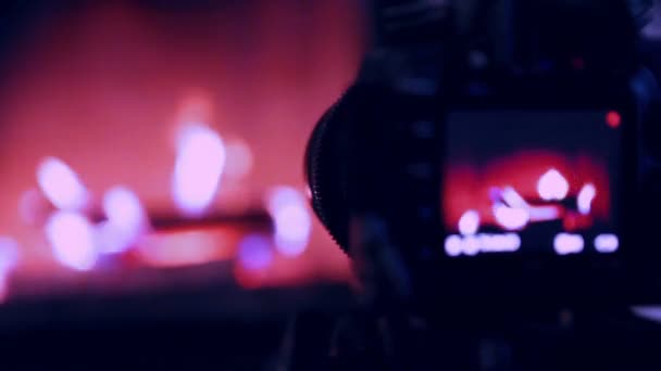 Camera shooting flame — kuvapankkivideo
