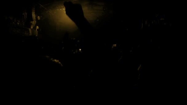 Publikum bei einem Rockkonzert — Stockvideo