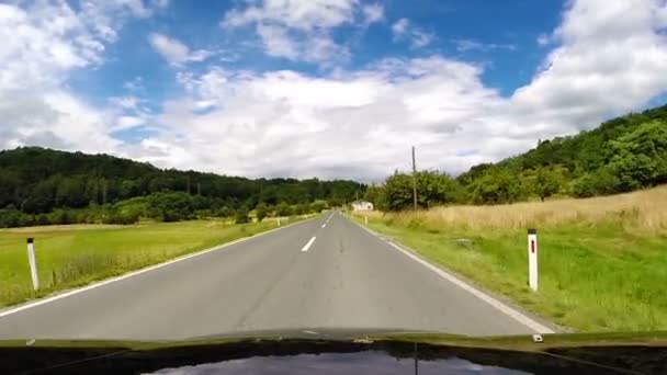 Auto-Sicht irgendwo in Kroatien — Stockvideo