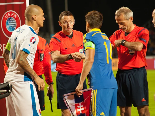 UEFA EURO 2016   Slovakia - Ukraine match on September 8, 2015 — Fotografia de Stock