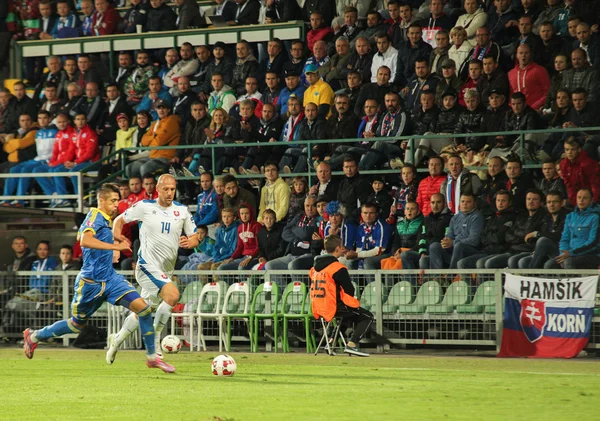 UEFA EURO 2016   Slovakia - Ukraine match on September 8, 2015 — Stock fotografie