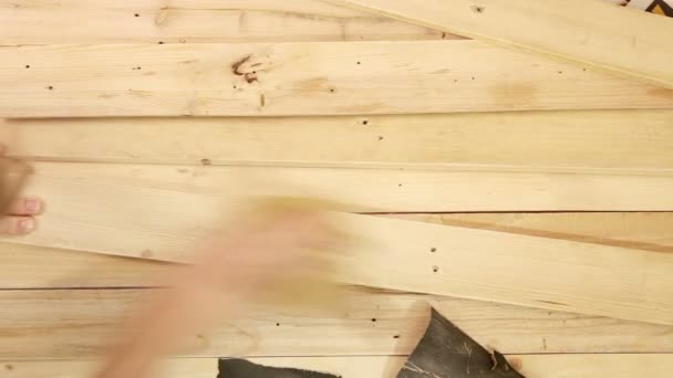 Hout abrade proces — Stockvideo