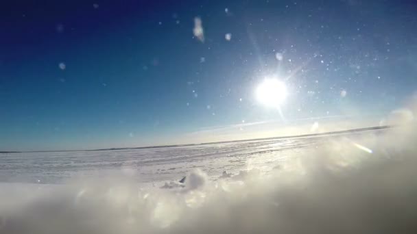 Beautiful deserted winter landscape — Stock Video