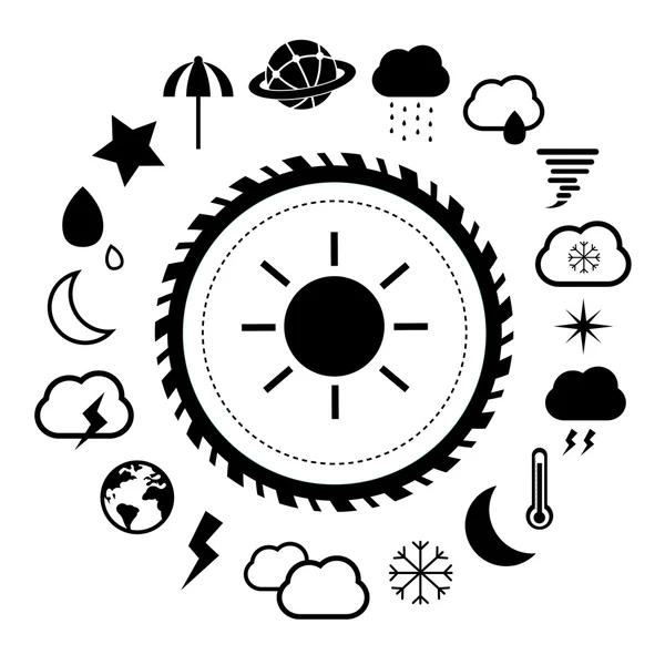 Grundlegendes Symbol für das Wetter — Stockvektor