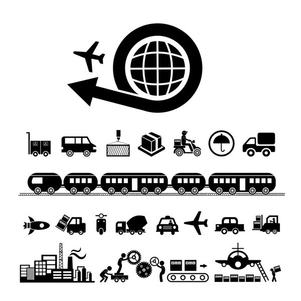 Industrial and logistics export — Stock Vector