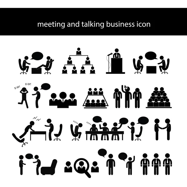 Símbolos de reunião e conversação —  Vetores de Stock