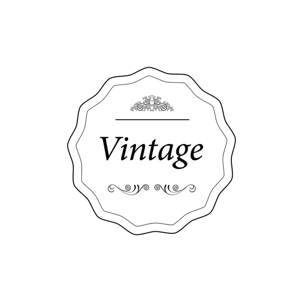 Sello vintage con adorno — Vector de stock
