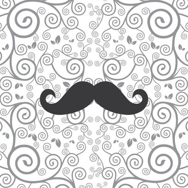 Mustache hipster art design — Stock Vector