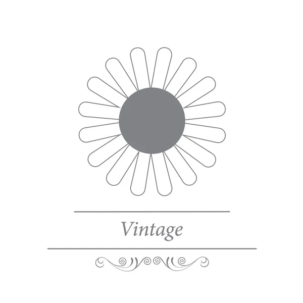 Carte fleur vintage — Image vectorielle