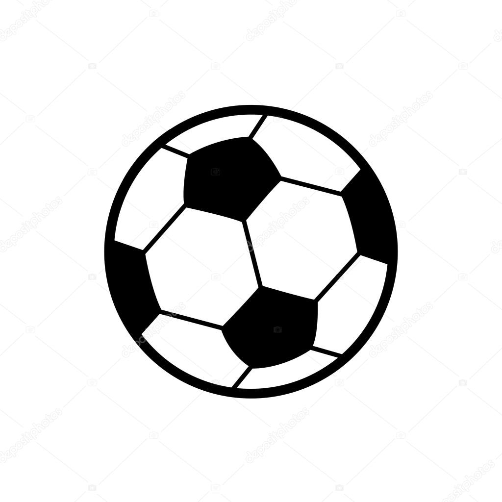 Vector soccer symbol ball on white background