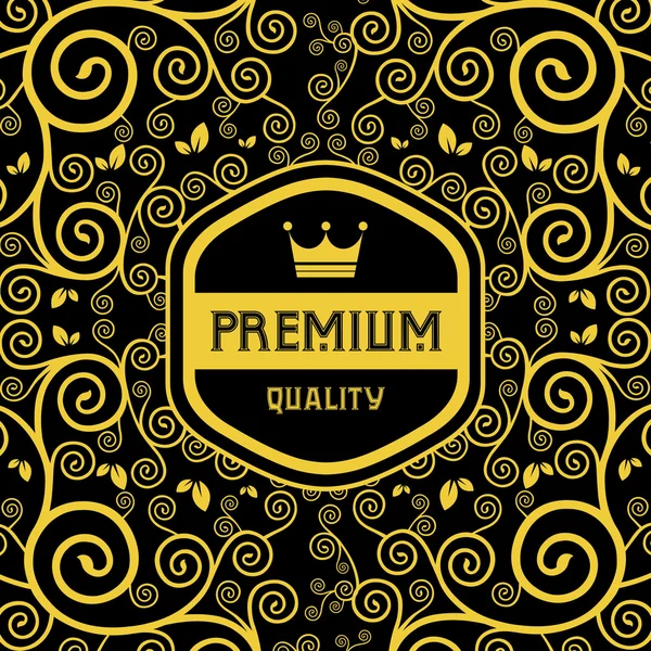 Etiqueta vintage de qualidade premium — Vetor de Stock