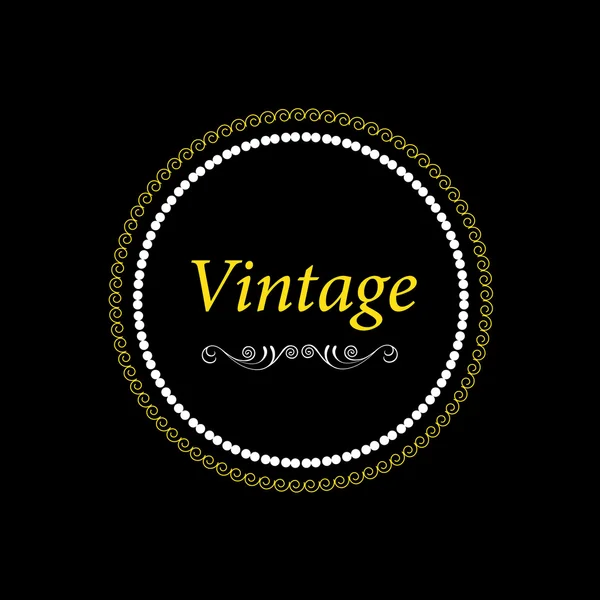 Etiqueta vintage en marco redondo — Vector de stock